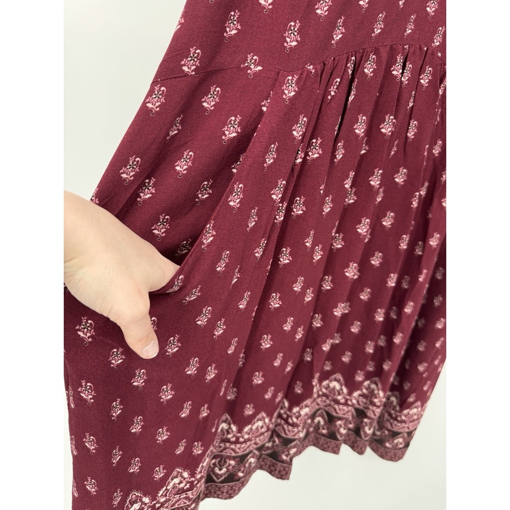 Garnet Hill Trapeze Peasant Swing Dress Boho‎ Cottagecore 3/4 Sleeve - Picture 4 of 10